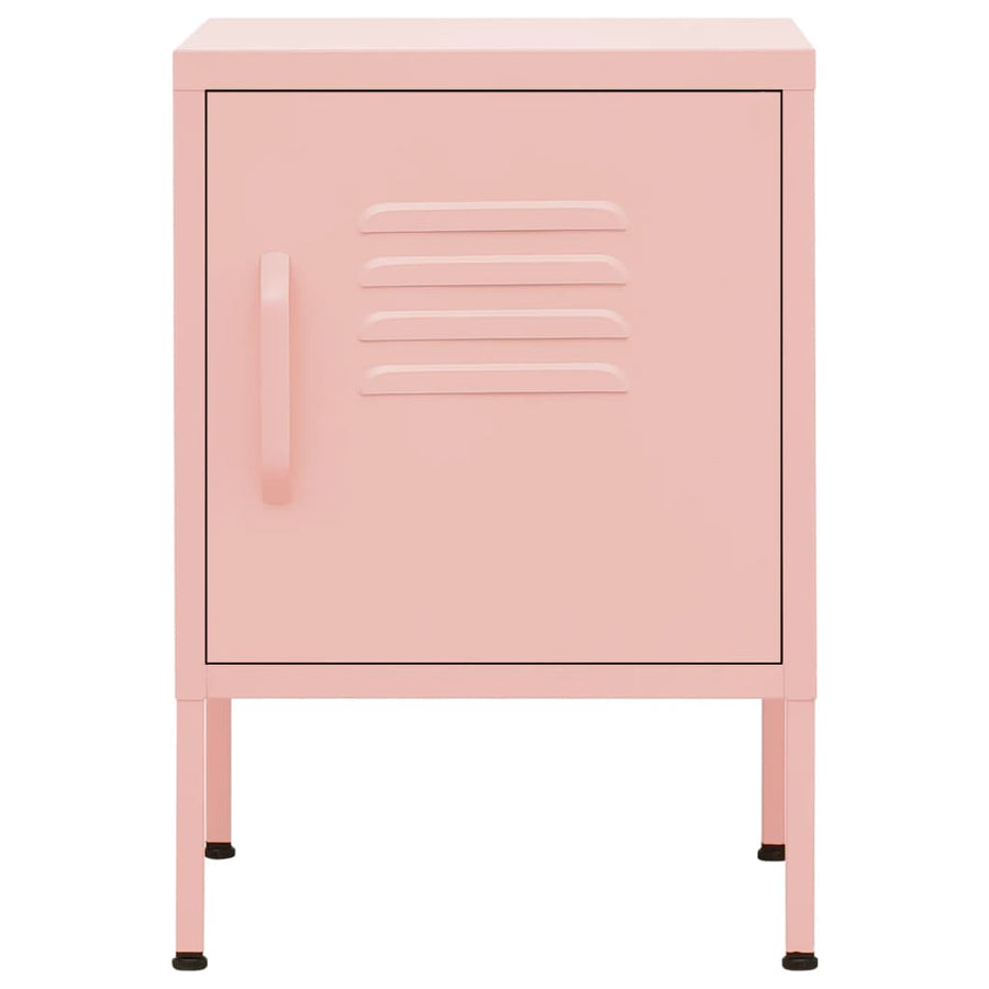 Nachtkastjes 35X35X51 Cm Staal 2 Roze
