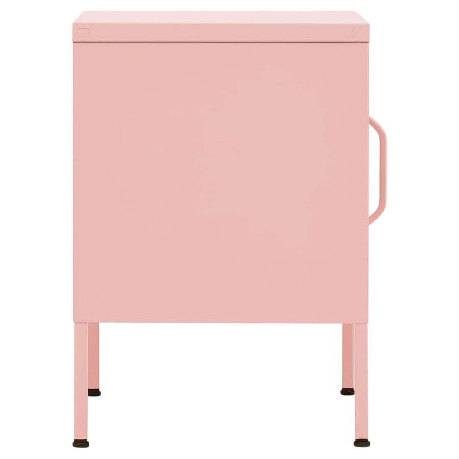 Nachtkastjes 35X35X51 Cm Staal 2 Roze
