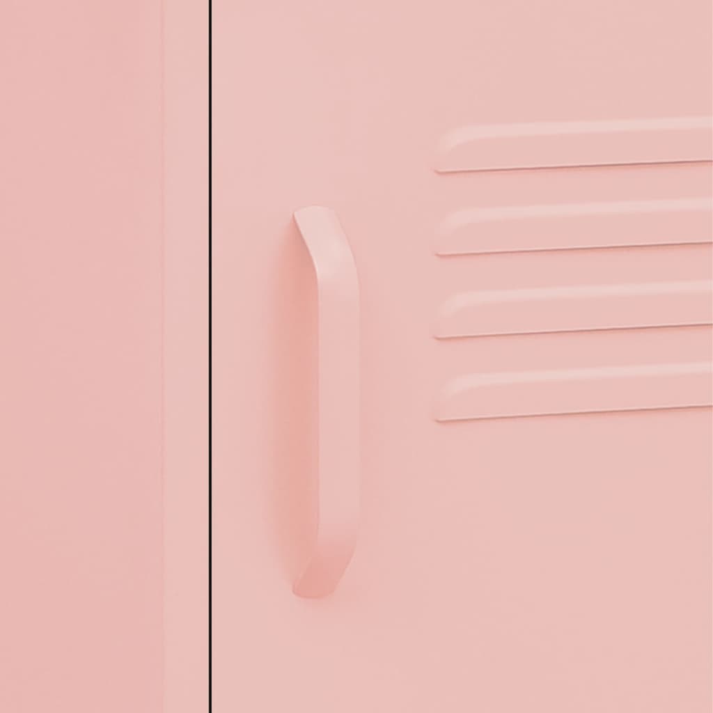 Nachtkastjes 35X35X51 Cm Staal 2 Roze