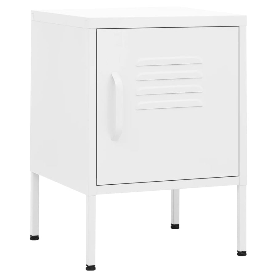Nachtkastjes 2 St 35X35X51 Cm Staal Wit
