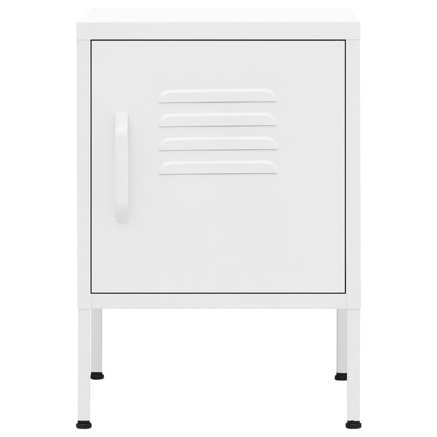 Nachtkastjes 2 St 35X35X51 Cm Staal Wit