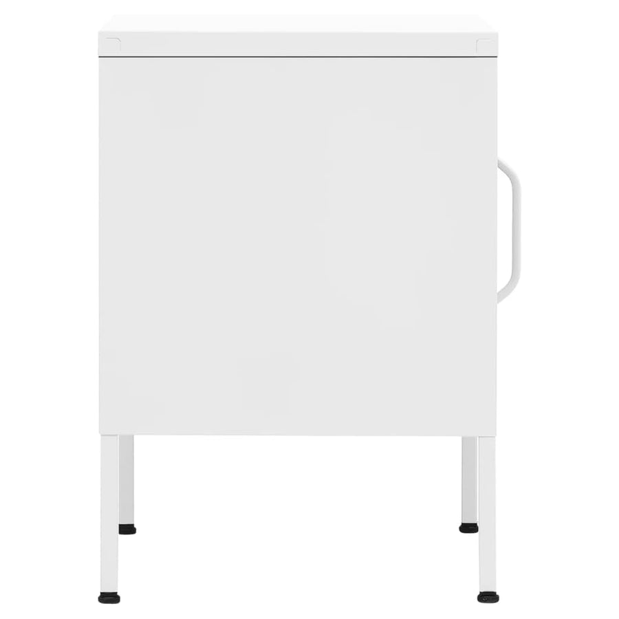 Nachtkastjes 2 St 35X35X51 Cm Staal Wit