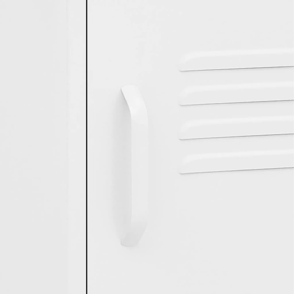 Nachtkastjes 2 St 35X35X51 Cm Staal Wit