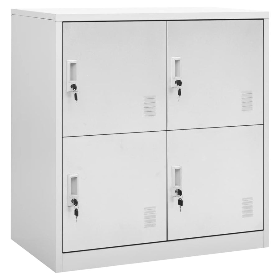 Lockerkasten 90X45X9,5 Cm Staal Lichtgrijs 1 2 Met 4 lockers
