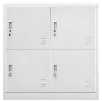 Lockerkasten 90X45X9,5 Cm Staal Lichtgrijs 1 2 Met 4 lockers