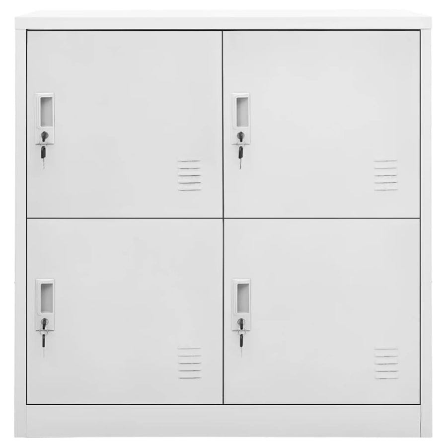 Lockerkasten 90X45X9,5 Cm Staal Lichtgrijs 1 2 Met 4 lockers