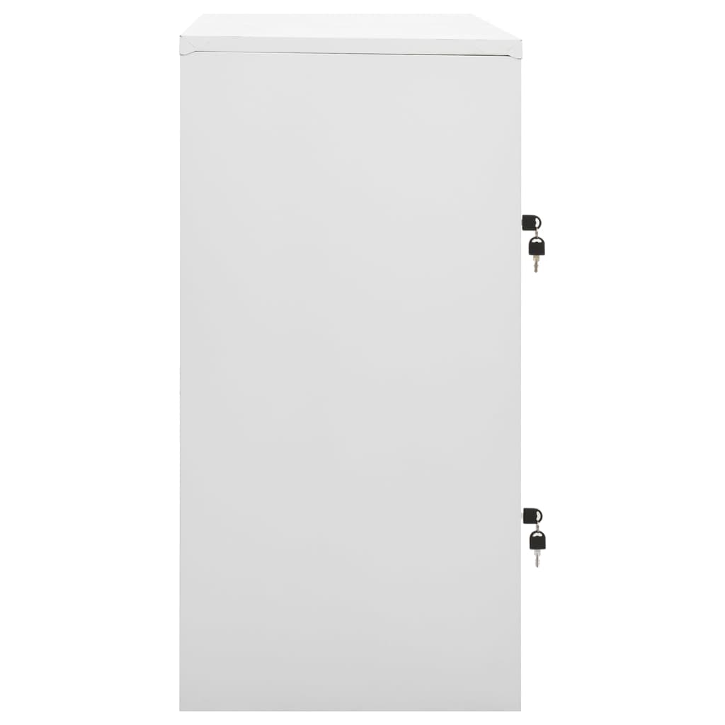 Lockerkasten 90X45X9,5 Cm Staal Lichtgrijs En Blauw 1 2 Met 4 lockers