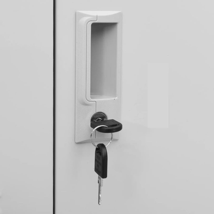 Lockerkasten 90X45X9,5 Cm Staal Lichtgrijs 1 2 Met 6 lockers