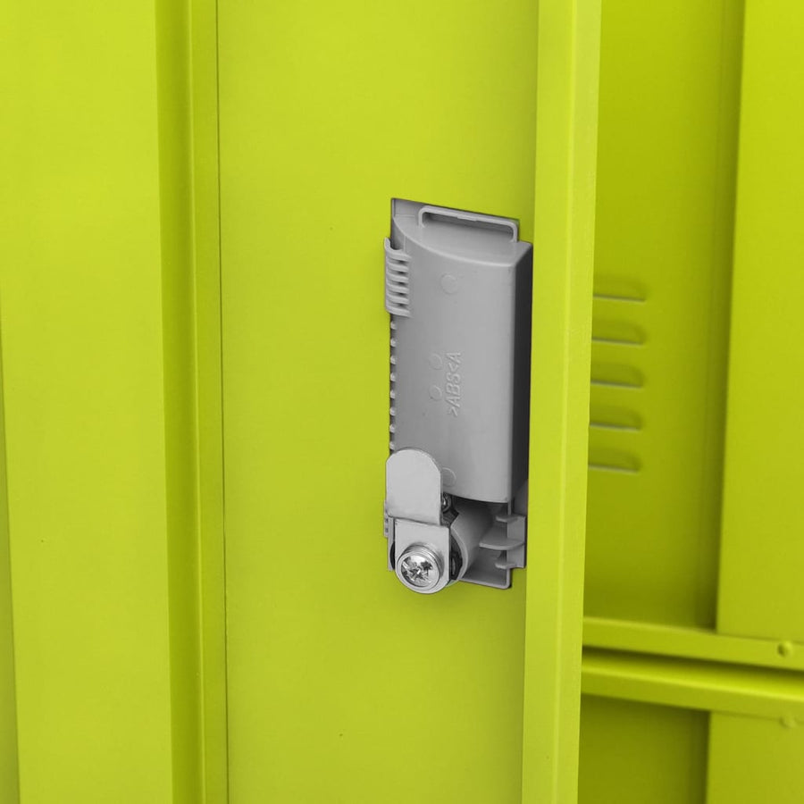 Lockerkasten 90X45X9,5 Cm Staal Lichtgrijs En Groen 1 2 Met 6 lockers