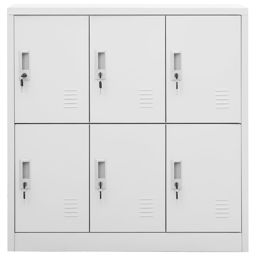 Lockerkasten 90X4X92, Cm Staal Lichtgrijs 1 5 Met 6 lockers