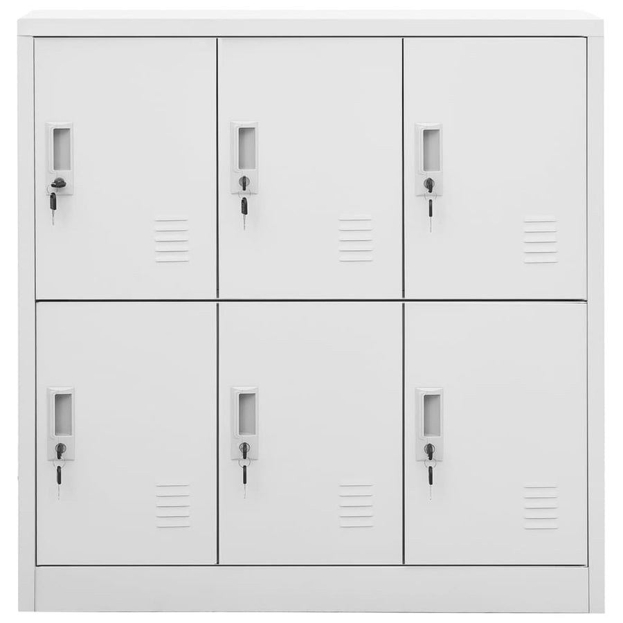 Lockerkasten 90X4X92, Cm Staal Lichtgrijs 1 5 Met 6 lockers
