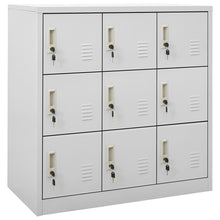Lockerkasten 90X45X9,5 Cm Staal Lichtgrijs 1 2 Met 9 lockers