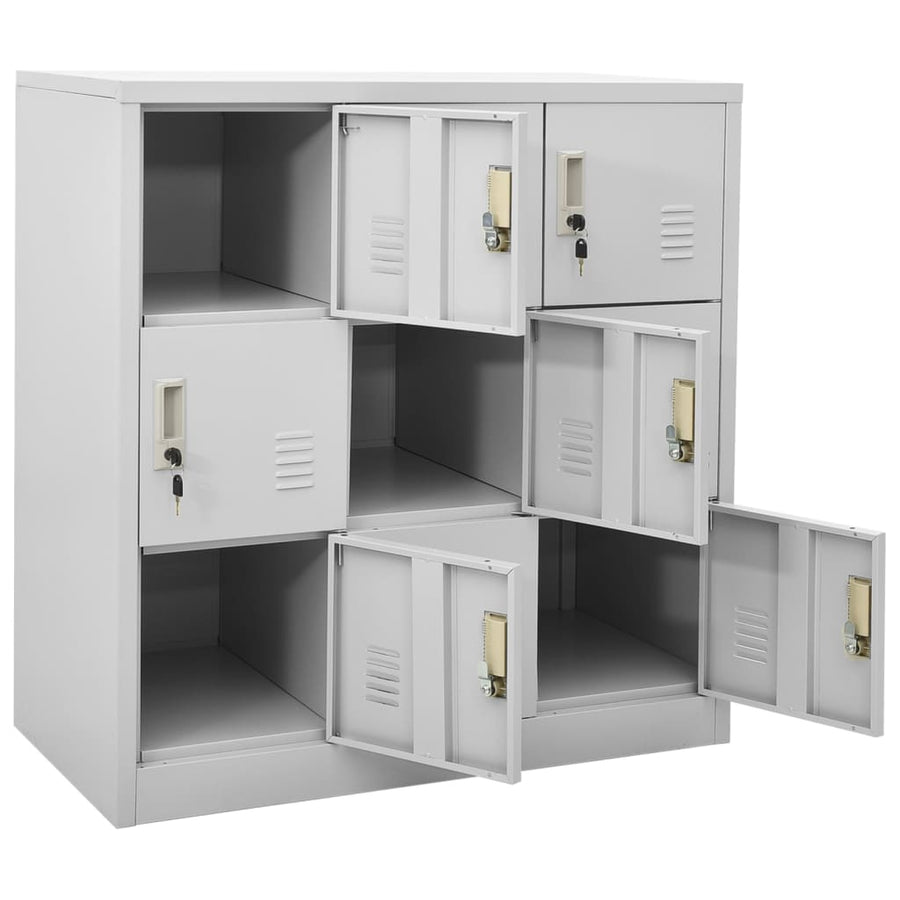 Lockerkasten 90X45X9,5 Cm Staal Lichtgrijs 1 2 Met 9 lockers