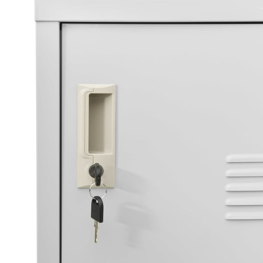Lockerkasten 90X45X9,5 Cm Staal Lichtgrijs 1 2 Met 9 lockers