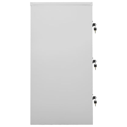 Lockerkasten 90X45X9,5 Cm Staal Lichtgrijs En Blauw 1 2 Met 9 lockers