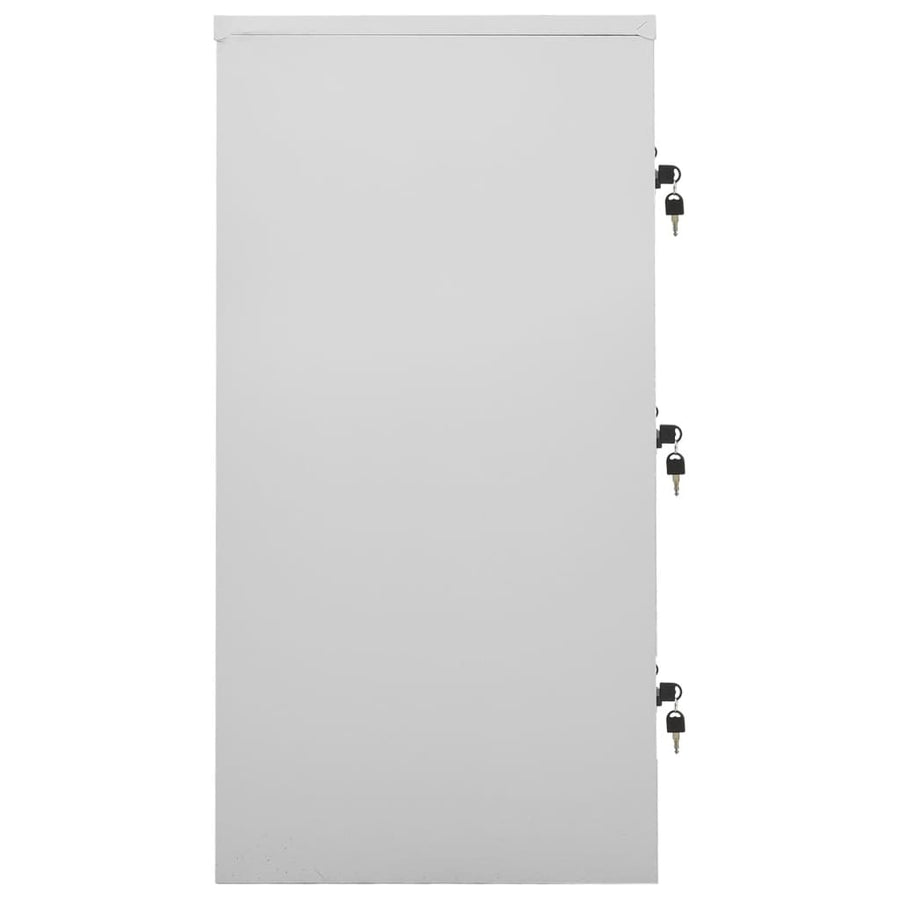 Lockerkasten 90X45X9,5 Cm Staal Lichtgrijs En Rood 1 2 Met 9 lockers