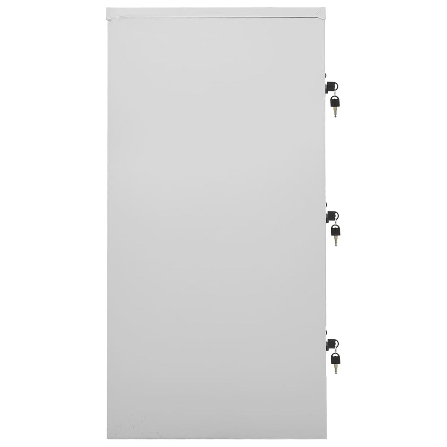 Lockerkasten 90X45X9,5 Cm Staal Lichtgrijs En Groen 1 2 Met 9 lockers
