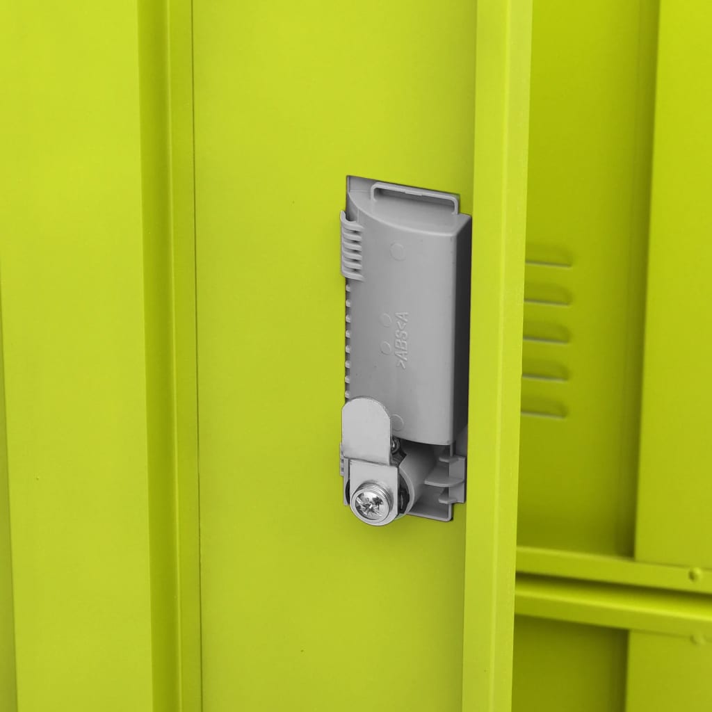 Lockerkasten 90X45X9,5 Cm Staal Lichtgrijs En Groen 1 2 Met 9 lockers