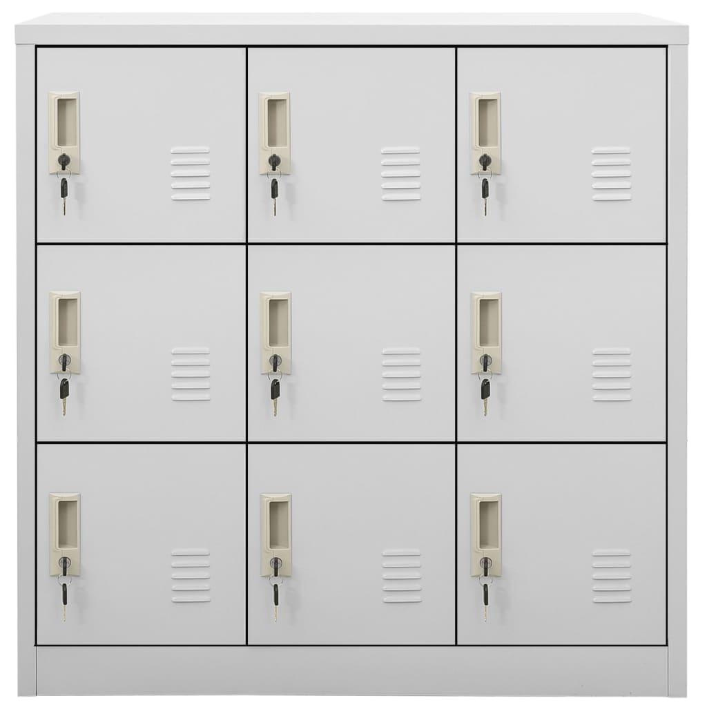 Lockerkasten 90X4X92, Cm Staal Lichtgrijs 1 5 Met 9 lockers