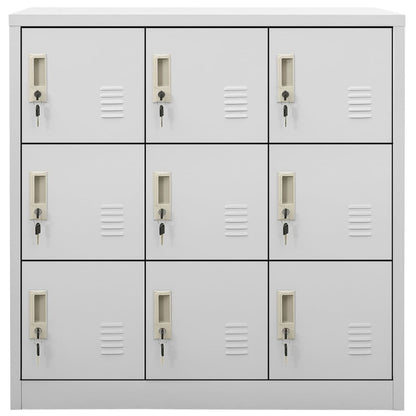 Lockerkasten 90X4X92, Cm Staal Lichtgrijs 1 5 Met 9 lockers
