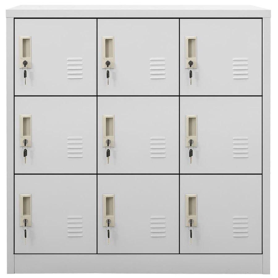 Lockerkasten 90X4X92, Cm Staal Lichtgrijs 1 5 Met 9 lockers