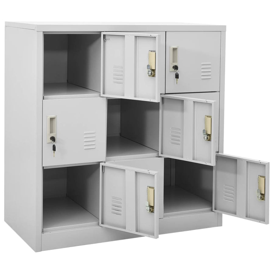 Lockerkasten 90X4X92, Cm Staal Lichtgrijs 1 5 Met 9 lockers