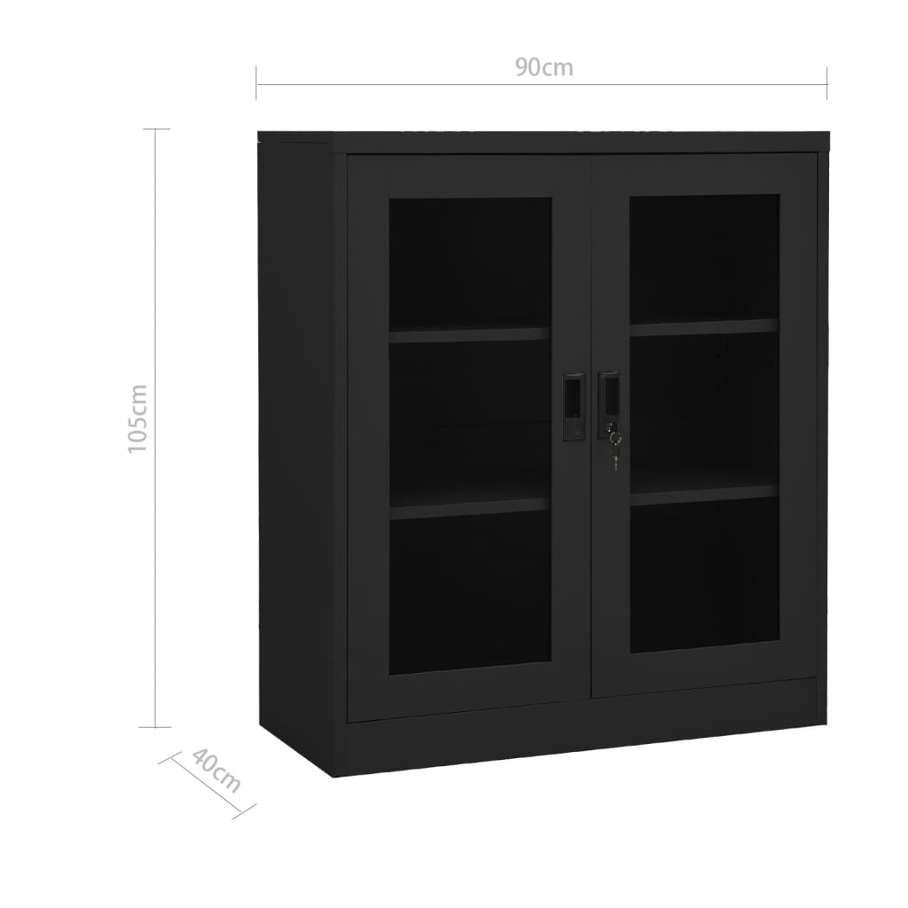 Kantoorkast Met Plantenbak Staal Kleurig 90 x 40 x 128 cm