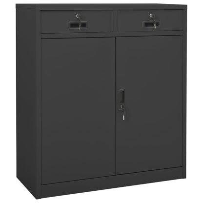 Kantoorkast 90X40X25 Cm Staal Kleurig Antraciet Met plantenbak