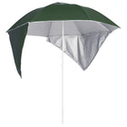 Strandparasol Met Zijwanden 215 Cm Groen