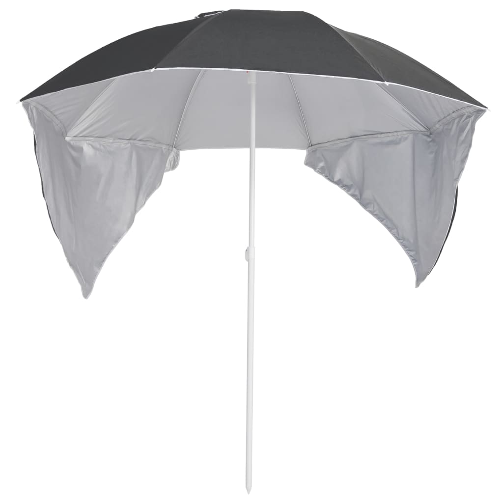 Strandparasol Met Zijwanden 215 Cm Kleurig Antraciet
