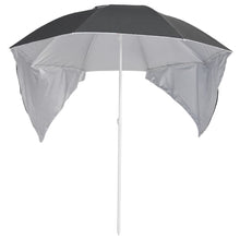 Strandparasol Met Zijwanden 215 Cm Kleurig Antraciet