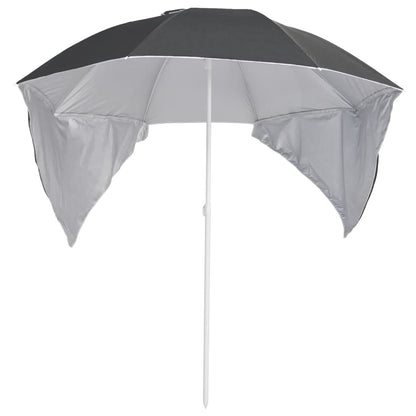 Strandparasol Met Zijwanden 215 Cm Kleurig Antraciet