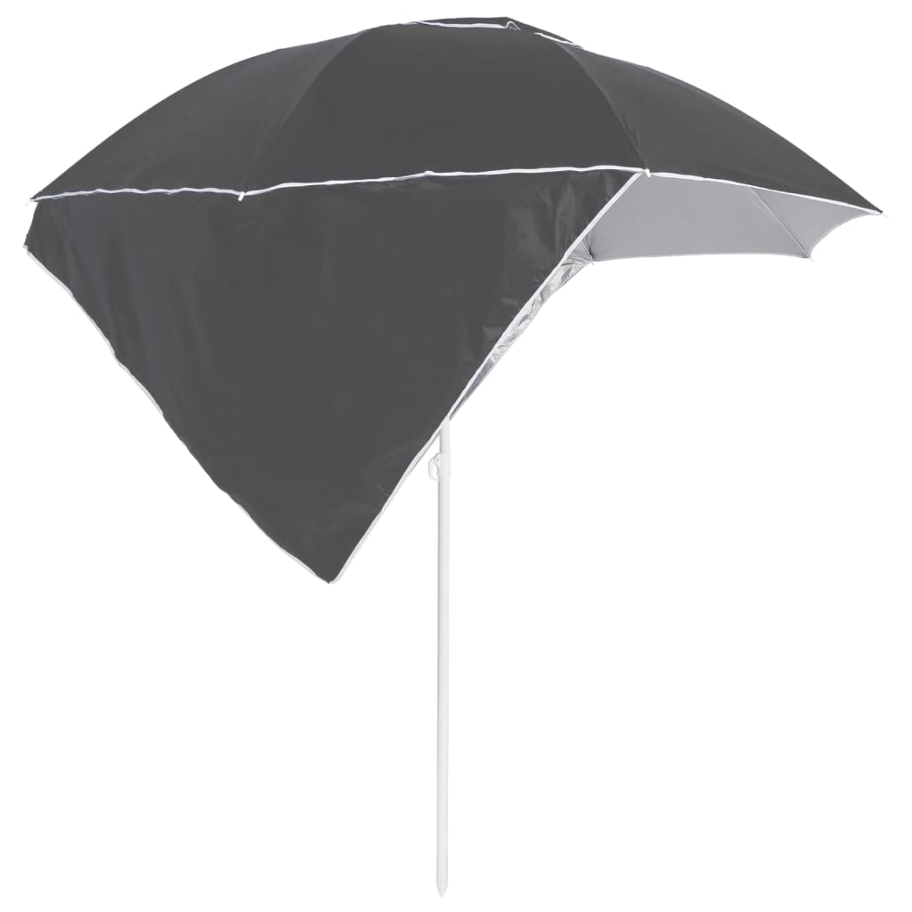 Strandparasol Met Zijwanden 215 Cm Kleurig Antraciet