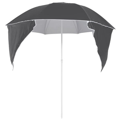 Strandparasol Met Zijwanden 215 Cm Kleurig Antraciet
