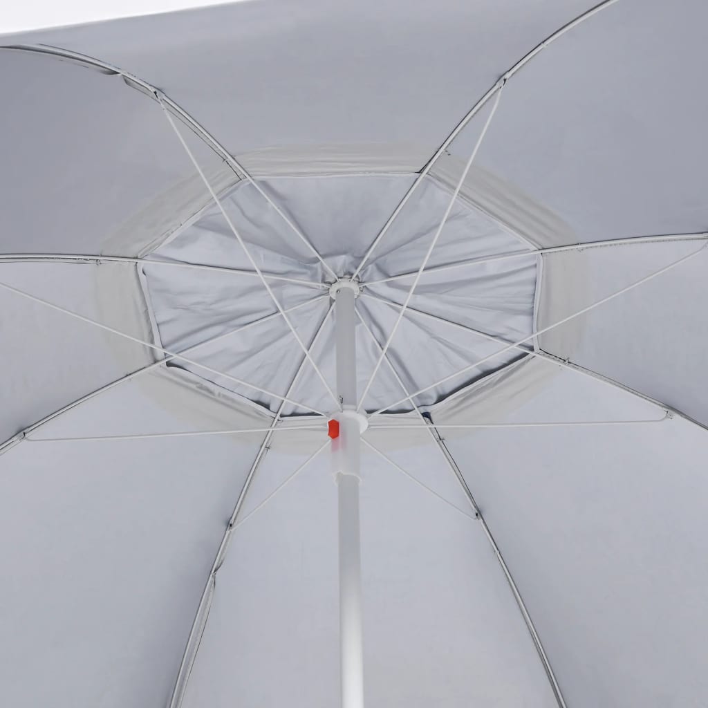 Strandparasol Met Zijwanden 215 Cm Kleurig Antraciet