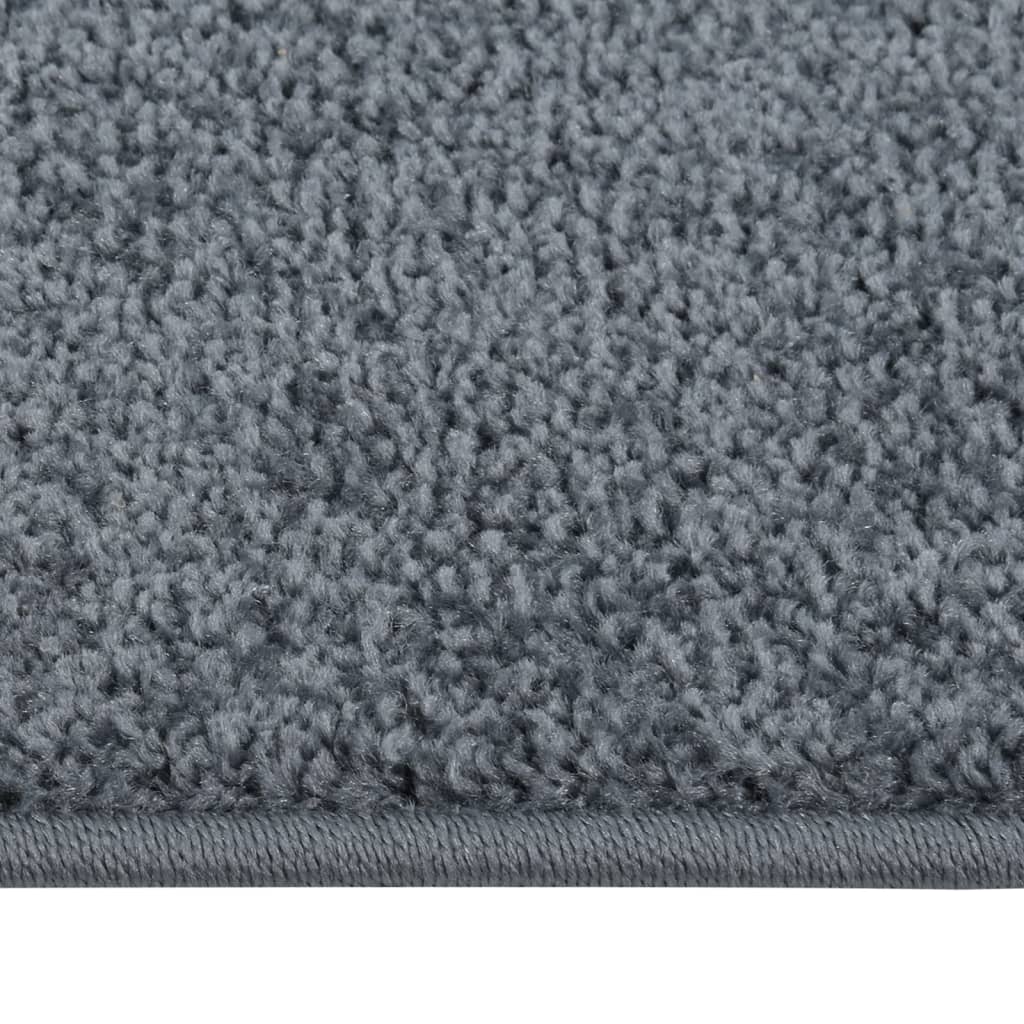 Vloerkleed Kortpolig Kleurig 160 x 230 cm Antraciet