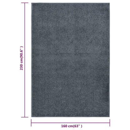 Vloerkleed Kortpolig Kleurig 160 x 230 cm Antraciet
