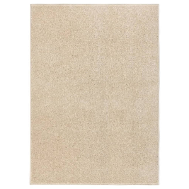 Vloerkleed Kortpolig 120 x 170 cm Beige