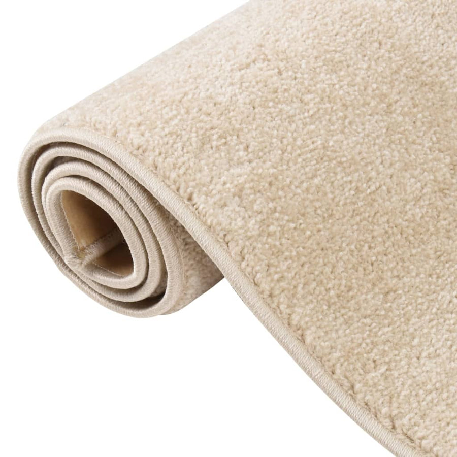 Vloerkleed Kortpolig 160 x 230 cm Beige