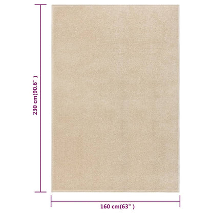 Vloerkleed Kortpolig 160 x 230 cm Beige