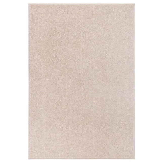 Vloerkleed Kortpolig 160 x 230 cm Donkerbeige