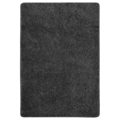 Vloerkleed Shaggy Anti-Slip 120 x 170 cm Donkergrijs