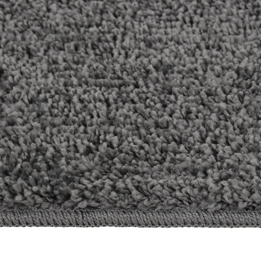 Vloerkleed Shaggy Anti-Slip 120 x 170 cm Donkergrijs