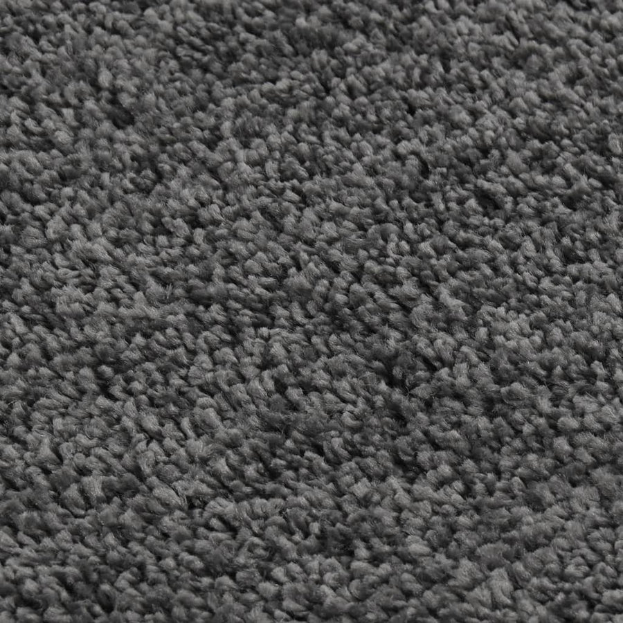 Vloerkleed Shaggy Anti-Slip 120 x 170 cm Donkergrijs