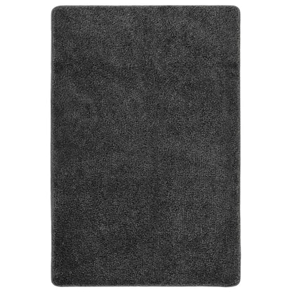 Vloerkleed Shaggy Anti-Slip 140 x 200 cm Donkergrijs