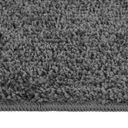 Vloerkleed Shaggy Anti-Slip 140 x 200 cm Donkergrijs