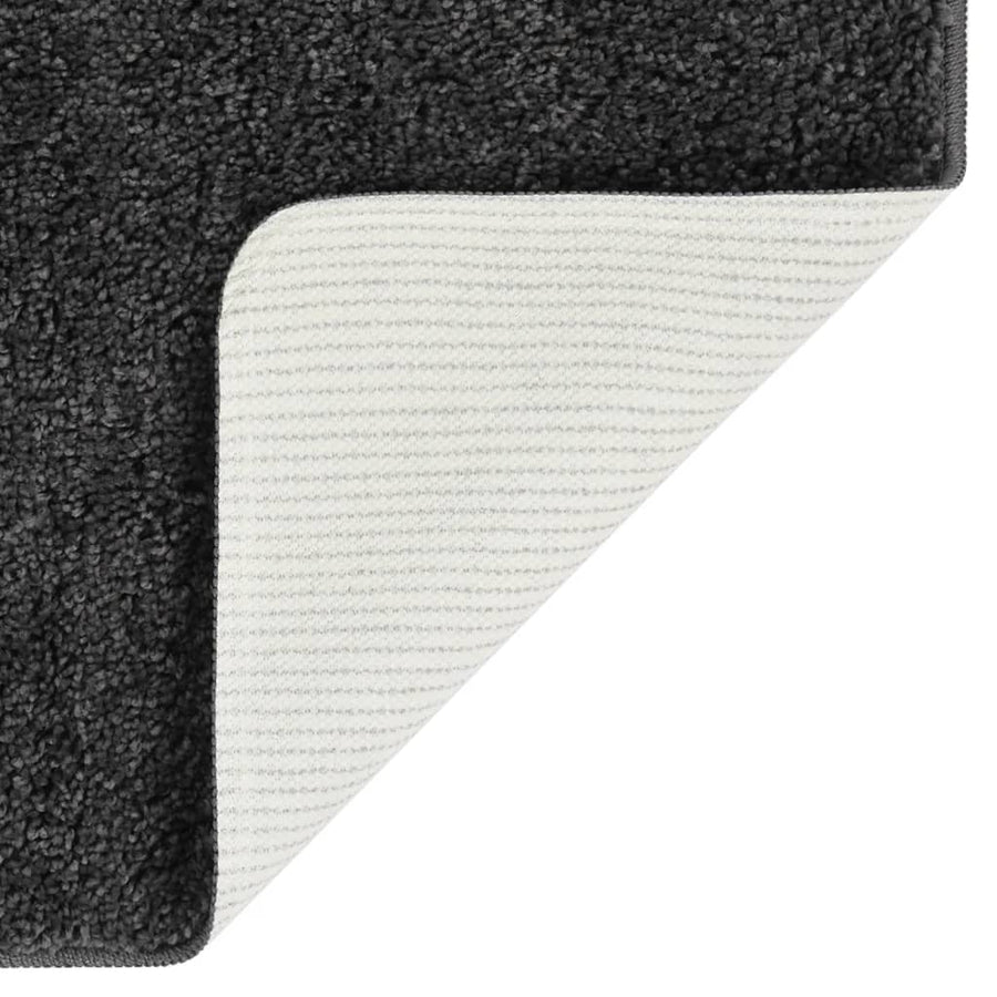 Vloerkleed Shaggy Anti-Slip 140 x 200 cm Donkergrijs