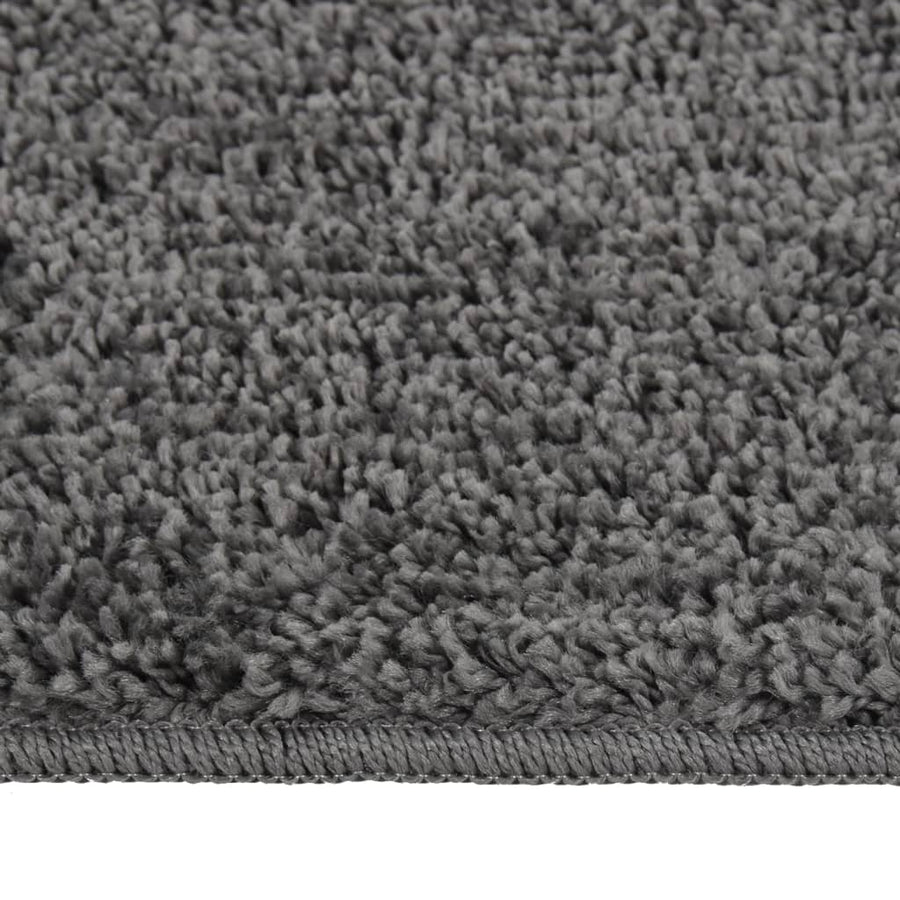 Vloerkleed Shaggy Anti-Slip 200 x 290 cm Donkergrijs