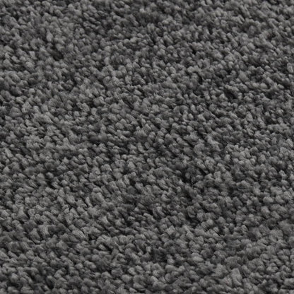 Vloerkleed Shaggy Anti-Slip 200 x 290 cm Donkergrijs