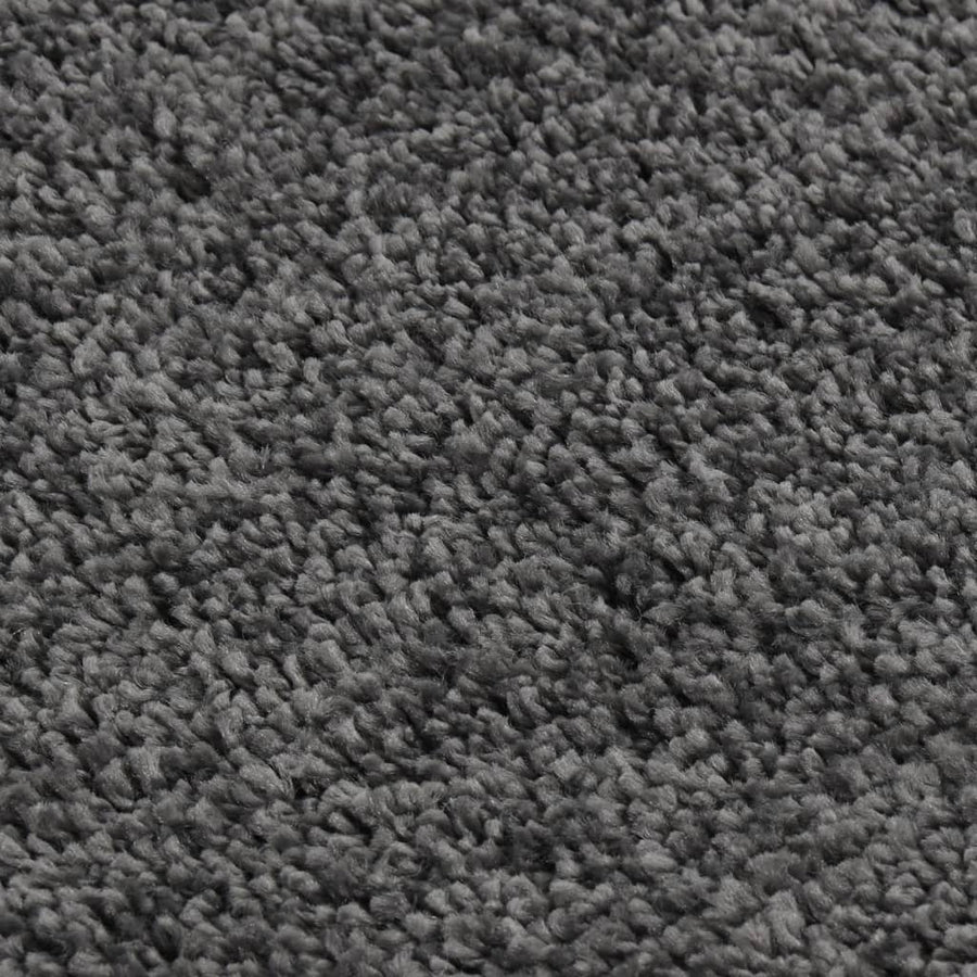 Vloerkleed Shaggy Anti-Slip 200 x 290 cm Donkergrijs